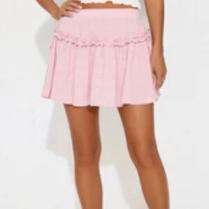 Pink Ruffled Women's Skirt